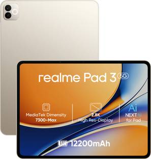 realme Pad 3 with biggest battery in segment 8 GB RAM 256 GB ROM 11.6 inch with Wi-Fi+5G Tablet (Champ...