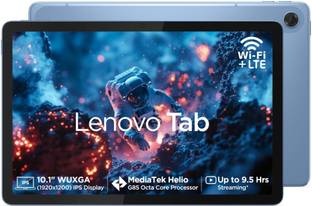 Lenovo Tab 4 GB RAM 64 GB ROM 10.1 inch with Wi-Fi+4G MediaTek Helio G85 (8C, 2x A75 @2.0GHz + 6x A55 ...