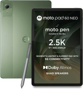 MOTOROLA Pad 60 Neo 4 GB RAM 128 GB ROM 11 inch with Wi-Fi+5G MediaTek Dimensity 6300 Tablet (Bronze G...