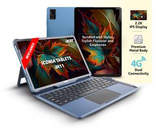 Acer Iconia Tab 8 GB RAM 256 GB ROM 11.45 inch with Wi-Fi+4G Tablet (Blue)