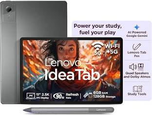 Lenovo Idea Tab 6 GB RAM 128 GB ROM 11 inch with Wi-Fi+5G Gaming Tablet (LUNA GREY)