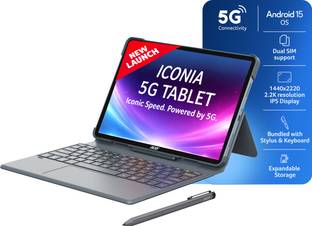 Acer Iconia iM11-22M5G with Stylus and Keyboard 8 GB RAM 128 GB ROM 11.45 inch with Wi-Fi+5G MediaTek ...