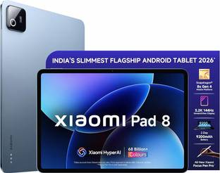 Xiaomi Xiaomi Pad 8 12 GB RAM 256 GB ROM 11.2 inch with Wi-Fi Only Gaming Tablet (Titanium Blue)