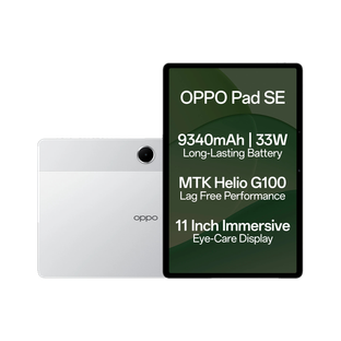 OPPO Pad SE with SUPERVOOC Charger 4 GB RAM 128 GB ROM 10.95 inch with Wi-Fi Only Gaming MediaTek Heli...
