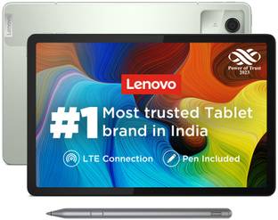 Lenovo Tab M11 LTE with Pen 4 GB RAM 128 GB ROM 11.0 inch with 4G Tablet (Seafoam Green)