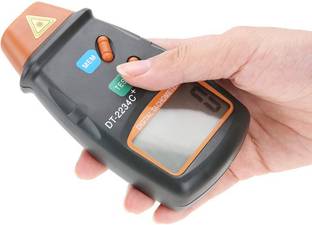 Real Instruments Tachometer RPM Tester Photo Laser Tachometer Handheld Reflecting Tape DT-2234C+ Non Contact Tachometer