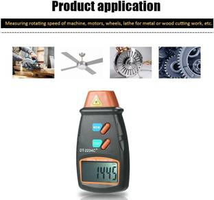 Real Instruments DT-2234C+ Digital Non Contact Laser Rpm Tachometer Photo Testing Speed Meter Non Contact Tachometer