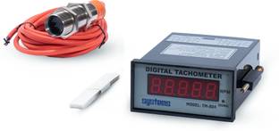 Systems Tech TM-804 with Photo-Reflective Sensor Panel Mount Digital Tachometer