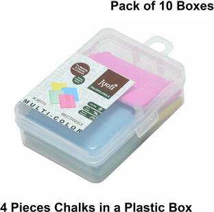 Jyoti Multicolor Dust-Free Rectangle Tailor’s Chalk Sewing Marker, Plastic Box, 20 pcs Tailor Chalk