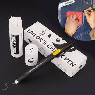 prabhas designs Tailor's Chalk Pen Disappearing Fabric Marker Chalk Pens with 20 refills Tailor Chalk