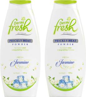 DERMIFRESH Prickly Heat Talcum Powder for Instant Cooling - Jasmine Fragrance