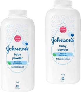 JOHNSON'S Baby Powder 400gm×2 | Natural Plant Based | For soft and dry Skin