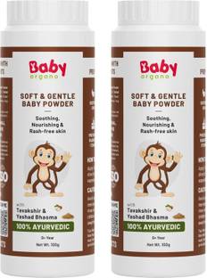 BabyOrgano Anti Bacterial Talc Free Organic Dusting Powder for Babies Arrowroot & Lavender