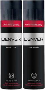 DENVER Black Code Cologne Talc Combo (Pack of 2)