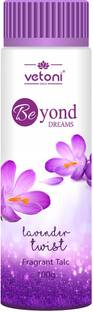 VETONI Beyond Dreams Lavender Twist Talc Powder for Men & Women