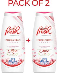DERMIFRESH Prickly Heat Powder - Rose(Pack of 2)