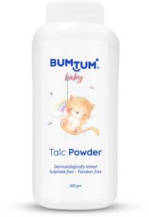 BUMTUM Baby Talcum Powder with Aloe Vera, Paraben & Sulfate Free, Derma Tested