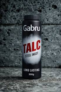 GABRU Steel Ingot Talc for Men | Refreshing Body Powder for Sweat & Odour Control