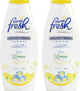 DERMIFRESH Prickly Heat Talcum Powder for Instant Cooling - Lemon