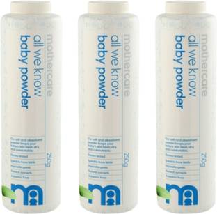 Mothercare ALL WE KNOW BABY POWDER 250G EACH (PACK-3)