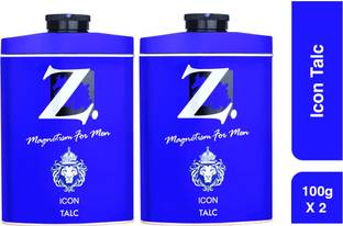 Z - Magnetism for Men Icon Talcum Powder, Spicy, Bold Fragrance, Smooth Texture, Pack of 2