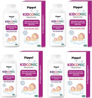 PIPPAL Kidconic Baby Powder Refreshes & Cools The Skin 100ml (Pack of 4)