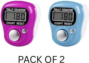 Ashmakam 2 Pcs Mini Hand Tally Counter – LED Finger Counter for Sports & Jaap Digital Tally Counter