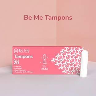 BE ME 6-8 Hours Leak Protection Tampons For Periods | FDA Approved Super Flow Tampons