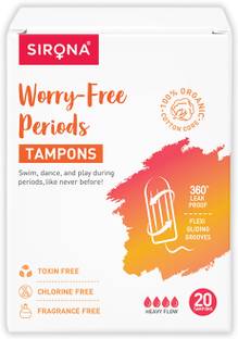 SIRONA FDA Approved Non Applicator Tampons for Heavy Flow Tampons
