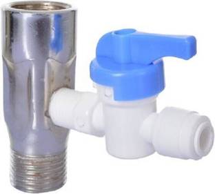 Techno Smart Steel Inlet Ball Valve Set 1/4" + Plastic Connector Tap Mount Water Filter