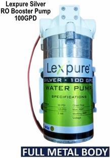 BALRAMA Full Metal SS Body 100 GPD Lexcru RO Motor Lexpure Booster RO Pump 24 Volt DC Tap Mount Water Filter