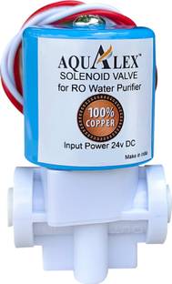 AQUALEX Pokar RO, 1 pcs Pure COPPER, long Life Solenoid Valve (SV) 24v DC , for RO Tap Mount Water Filter