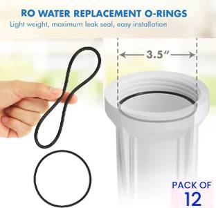 BALRAMA 12pc Inner O-Rings Rubber Seal 10" Spun Filter Bowl RO Water Purifier Housing Tap Mount Water Filter