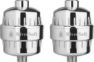 RiverSoft SF-15-2 Shower & Tap Filter | 15-Stage Water Softener for hard water Tap Mount Water Filter