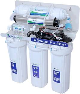 PureMyst 6 Stage Gravity Water Purifier For Municipal Water With Activated Carbon UV UF Tap Mount Water Filter