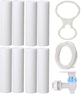 BALRAMA Kemflo Spun Filter PP Candle Kemflow 10 Inch Prefilter Inline Cartridge Pipe Tube Tap Faucet Spanner Key RO Water Purifier Service for Tap Mount Water Filter