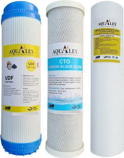 AQUALEX Pokar RO, 10 inch CTO - GAC - PP SPUN for 25 LPH and Under Shink RO Purifier Tap Mount Water Filter