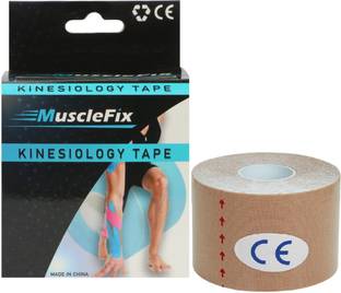 MuscleFix Waterproof Kinesiology Tape For Injury Recovering (5 m X 5 cm|Beige) Muscle Support Tape