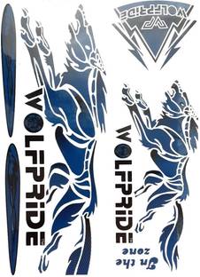 WOLF PRIDE Zone Cricket Bat Blue Sticker Bat Sticker