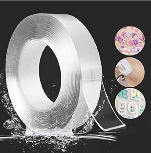 TRIVYOM Double Sided Removable Traceless Adhesive Washable Sticky Grip Tape (3 Meter) Grip Tape