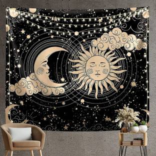 PALAY Sun and Moon Tapestry Aesthetic Sun Moon Tapestry Dark Spiritual Tapestries Sun and Moon Tapestry Aesthetic Moon Tapestry Black Dark Spiritual Tapestries Tapestry