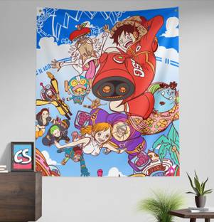 ComicSense One Piece Anime Future Island Tapestry for Home Decor Bedroom Living Room - 56 X 46 Inches Tapestry