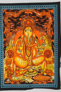 VIHAAN IMPEX Ganesh Wall Tapestry Devotional Tapestry