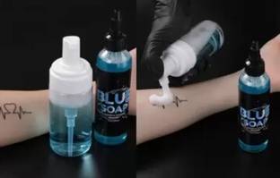 Shield plus Healing & Cleaning Foaming Blue Foam Tattoo Ink