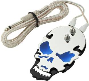 Forver tattoo Skull Footswitch Foot Pedal Flat Stainless Steel - Blue.1 pic. Good quality and Permanent Tattoo Kit