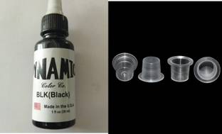 Forver tattoo DYNAMIC BLACK INK and. SMALL INK CUP 100 PIC.COMBO PACK. 30ML INK + 100 INK CUP Permanent Tattoo Kit