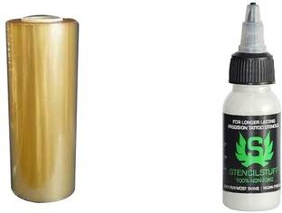 Shield plus Tattoo Stencil Stuff 1oz Combo With Clean Wrap For Tattoo Aftercare Waterproof Permanent Tattoo Kit