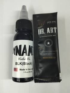 Forver tattoo DYNAMIC BLACK 30ml + 5pic Dr.ART A&D creamCombo pack. Good quality products 100% Permanent Tattoo Kit