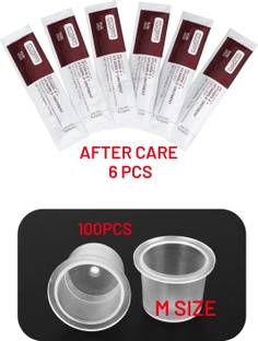 Forver tattoo 100 pcs M size TATTOO ink cup and 6 pcs after care combo pack Permanent Tattoo Kit