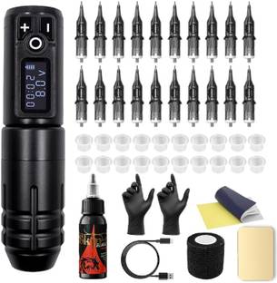 Tattoo gizmo Wireless Tattoo Machine Pen Complete Kit Set WTMK-03 Permanent Tattoo Kit